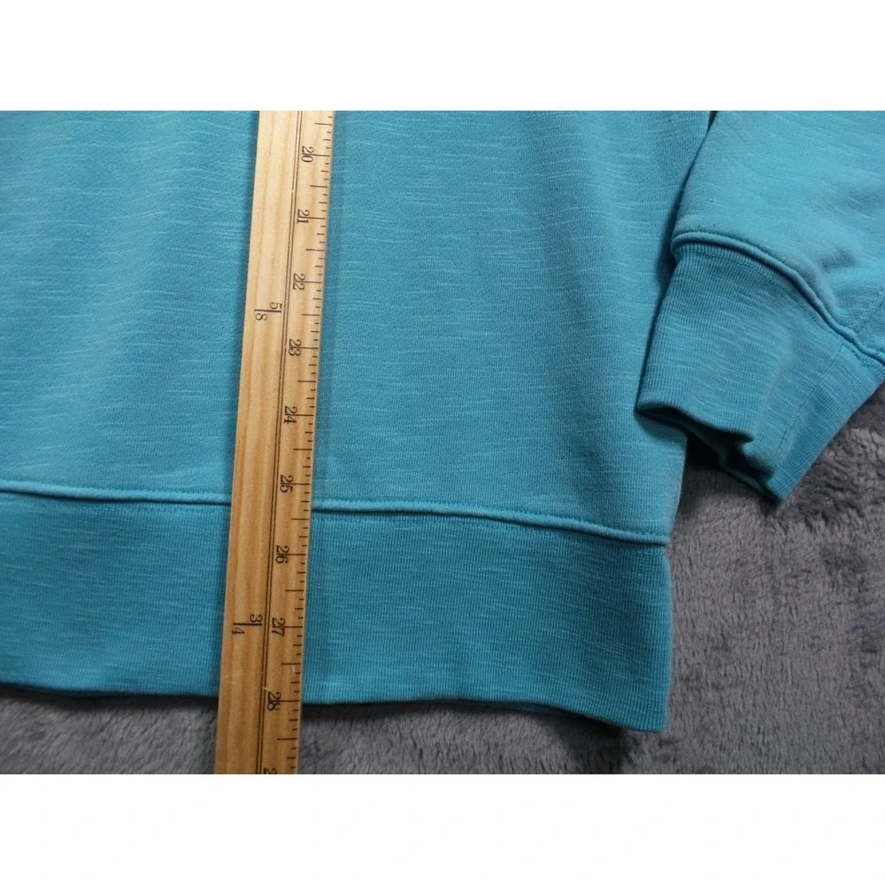 LL Bean‎ Sweatshirt Mens Size Medium Blue Lakewashed Cotton Crewneck Pocket